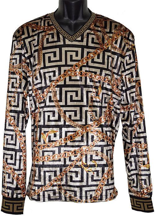 Lanzino Velvet Shirt # VSC039 White - Alligator World