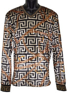 Lanzino Velvet Shirt # VSC039 White - Alligator World