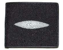 Load image into Gallery viewer, Marco di Milano Stingray Double Billfold Wallet Black
